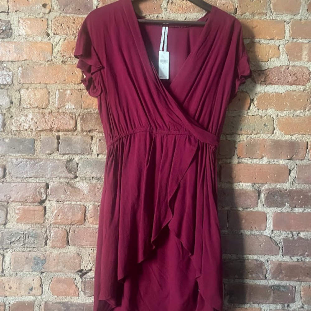 Anthropologie Wine/Red Tunic Top Size M, NWT